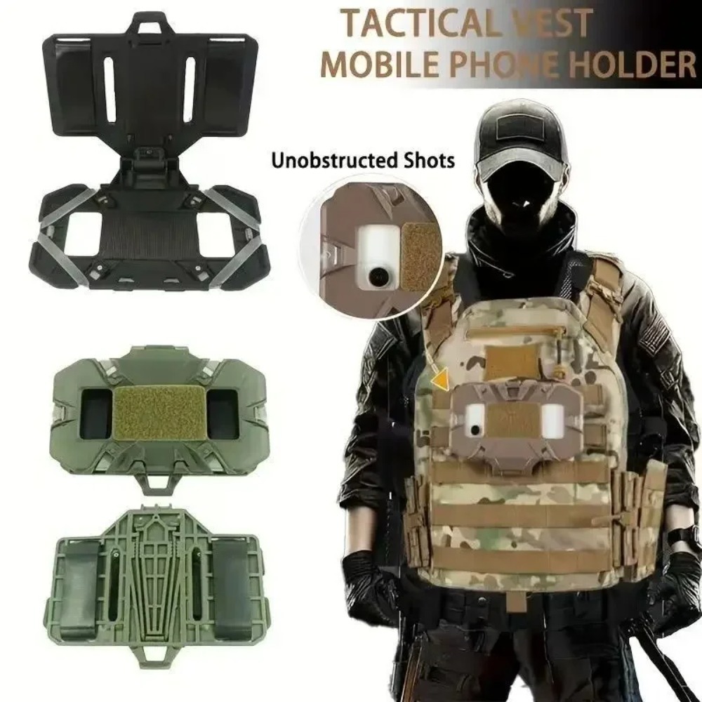 Hunting Outdoor Game - Support de téléphone pliable pour gilet