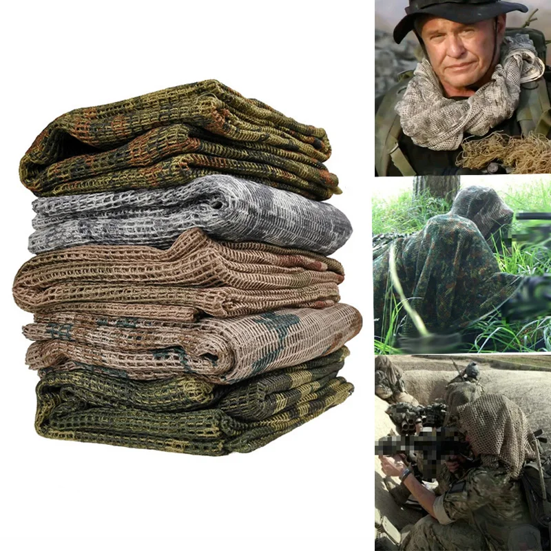 Camo Face Paint - Écharpe tactique en maille respirante, voile