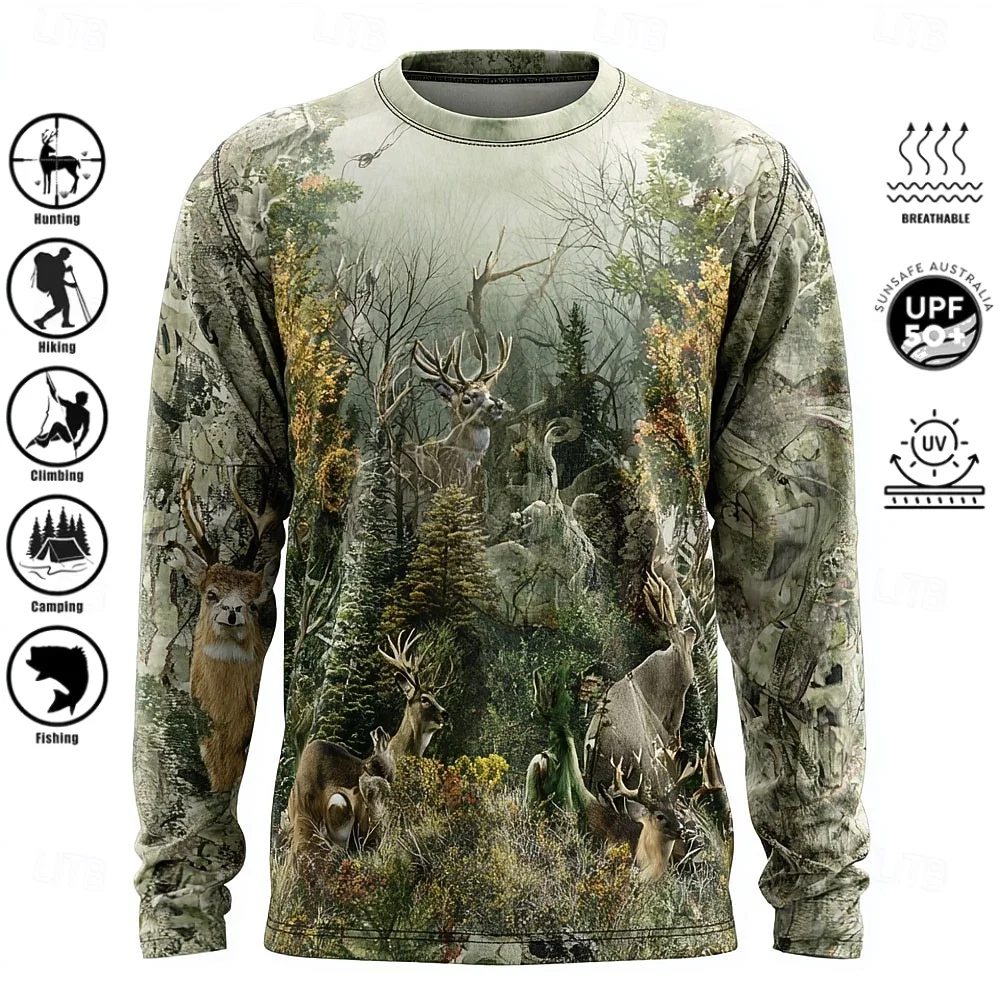 T-shirt à manches longues pour - Outdoor Hunting Prints avis et prix
